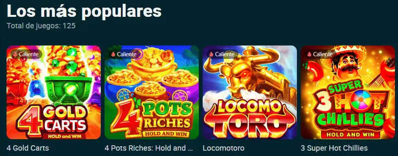 Tragamonedas populares de Betonwin en la interfaz original del casino